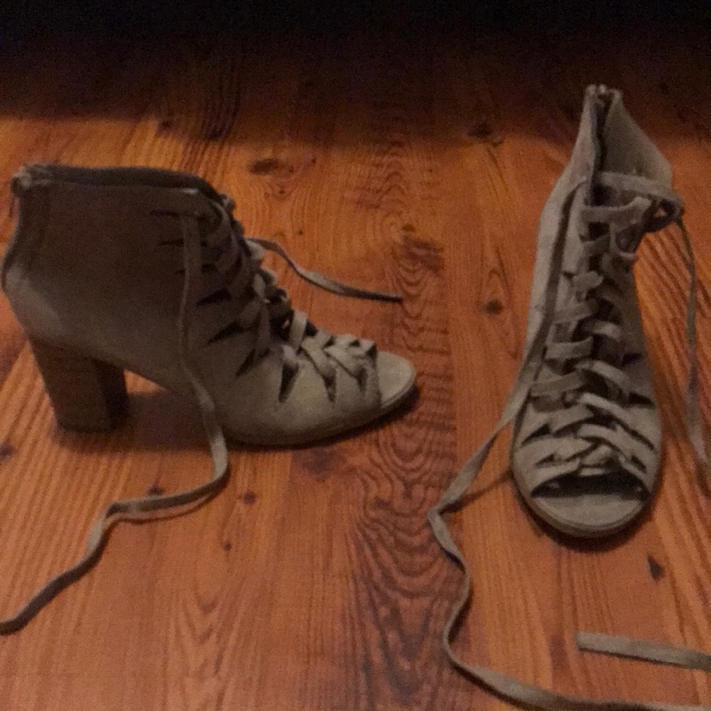 Soda Beige Strappy Heeled Sandals
